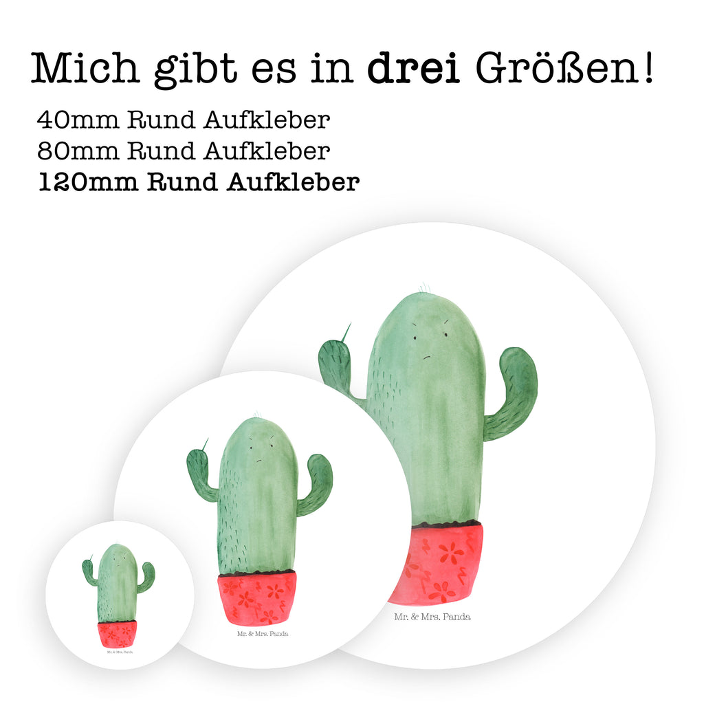 Rund Aufkleber Kaktus wütend Sticker, Aufkleber, Etikett, Kaktus, Kakteen, ärgern, Büro, Schule, Büroalltag, Chefin, Kollege, Kollegin, wütend