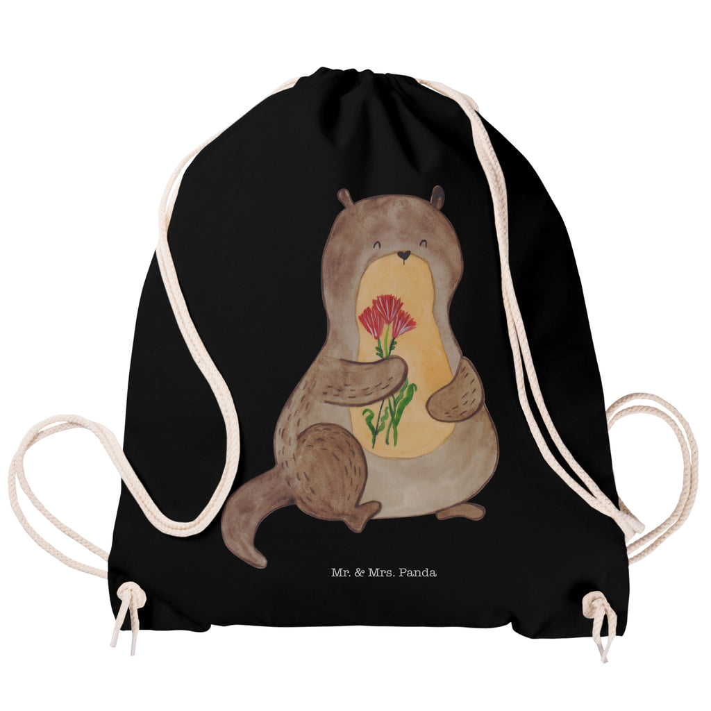 Sportbeutel Otter Blumenstrauß Sportbeutel, Turnbeutel, Beutel, Sporttasche, Tasche, Stoffbeutel, Sportbeutel Kinder, Gymsack, Beutel Rucksack, Kleine Sporttasche, Sportzubehör, Turnbeutel Baumwolle, Otter, Fischotter, Seeotter, Otter Seeotter See Otter