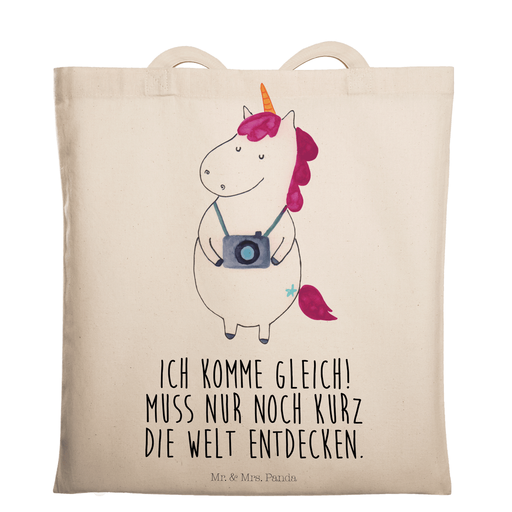 Tragetasche Einhorn Fotograf Beuteltasche, Beutel, Einkaufstasche, Jutebeutel, Stoffbeutel, Tasche, Shopper, Umhängetasche, Strandtasche, Schultertasche, Stofftasche, Tragetasche, Badetasche, Jutetasche, Einkaufstüte, Laptoptasche, Einhorn, Einhörner, Einhorn Deko, Pegasus, Unicorn, Fotograf, Fotografie, Kamera, Reisen, Weltreise, Weltenbummler, Urlaub, Tourist, Kurztrip, Reise, Städtereise