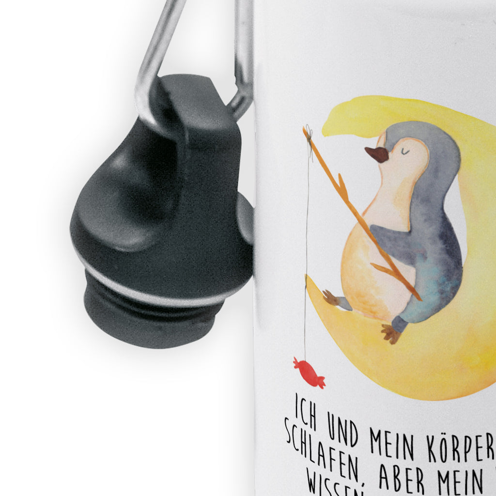 Kindertrinkflasche Pinguin Mond Kindertrinkflasche, Kinder Trinkflasche, Trinkflasche, Flasche, Kinderflasche, Kinder, Kids, Kindergarten Flasche, Grundschule, Jungs, Mädchen, Pinguin, Pinguine, Spruch, schlafen, Nachtruhe, Einschlafen, Schlafzimmer, Schlafstörungen, Gästezimmer