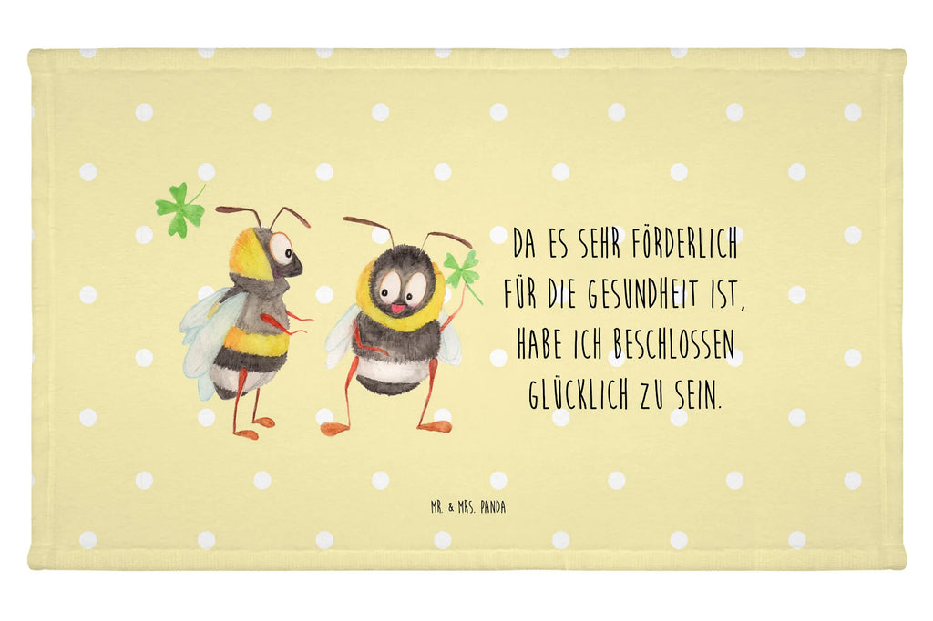 Handtuch Hummeln Kleeblatt Handtuch, Badehandtuch, Badezimmer, Handtücher, groß, Kinder, Baby, Tiermotive, Gute Laune, lustige Sprüche, Tiere, Hummel, Biene, Spruch positiv, Biene Deko, Spruch schön, glücklich sein, glücklich werden, Spruch fröhlich