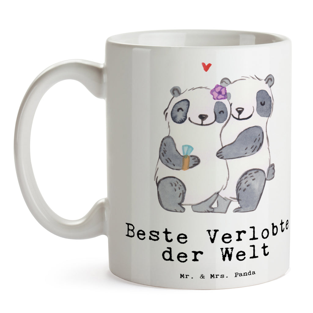 Tasse Panda Beste Verlobte der Welt Tasse, Kaffeetasse, Teetasse, Becher, Kaffeebecher, Teebecher, Keramiktasse, Porzellantasse, Büro Tasse, Geschenk Tasse, Tasse Sprüche, Tasse Motive, Kaffeetassen, Tasse bedrucken, Designer Tasse, Cappuccino Tassen, Schöne Teetassen, für, Dankeschön, Geschenk, Schenken, Geburtstag, Geburtstagsgeschenk, Geschenkidee, Danke, Bedanken, Mitbringsel, Freude machen, Geschenktipp, Verlobte, Verloben, Verlobung, Traumfrau, Frau, Freundin, Ehefrau, Zukünftige, Hochzeit, Ehe