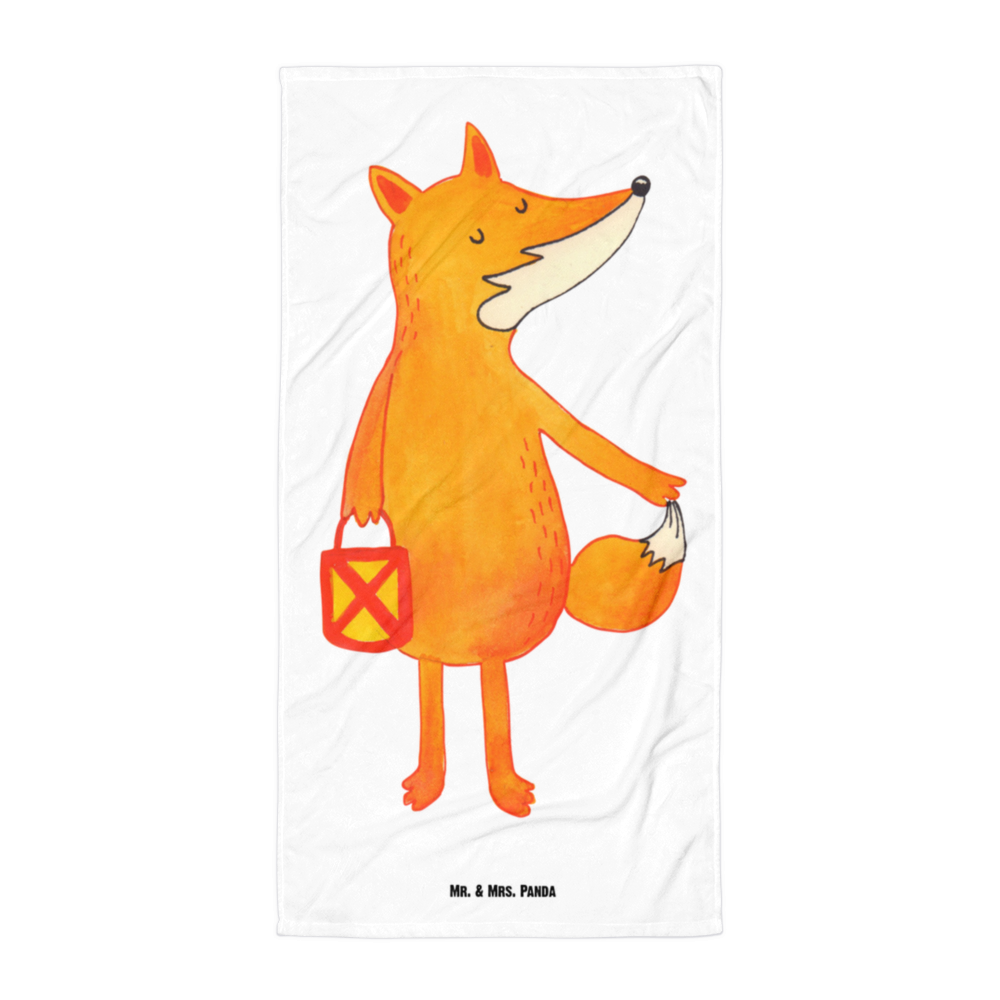 XL Badehandtuch Fuchs Laterne Handtuch, Badetuch, Duschtuch, Strandtuch, Saunatuch, Fuchs, Füchse, Spruch trösten, Liebeskummer Spruch, Laterne, Sankt Martin, Laternenumzug, Aufmuntern, Cäsar Otto Hugo Flaischlen