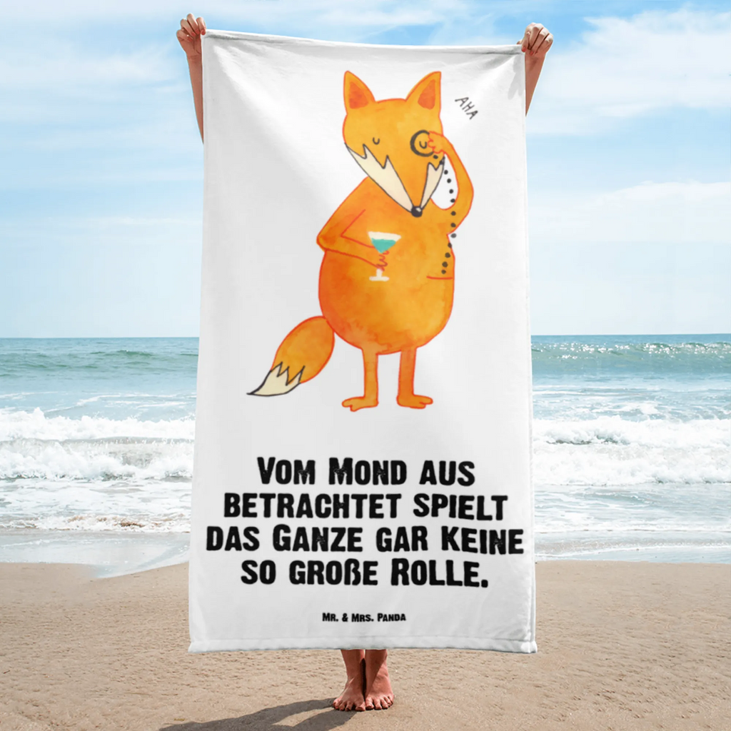 XL Badehandtuch Fuchs Lord Handtuch, Badetuch, Duschtuch, Strandtuch, Saunatuch, Fuchs, Füchse, tröstende Worte, Spruch lustig, Liebeskummer Geschenk, Motivation Spruch, Problemlösung