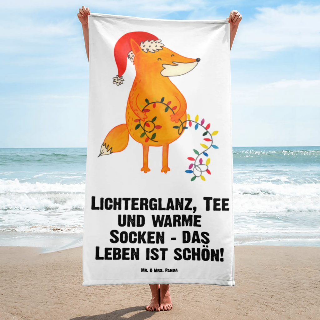 XL Badehandtuch Fuchs Weihnachten Handtuch, Badetuch, Duschtuch, Strandtuch, Saunatuch, Winter, Weihnachten, Weihnachtsdeko, Nikolaus, Advent, Heiligabend, Wintermotiv, Fuchs, Füchse, Spruch schön, Geschenk Weihnachten, Weihnachtsmann, Weihnachtszeit