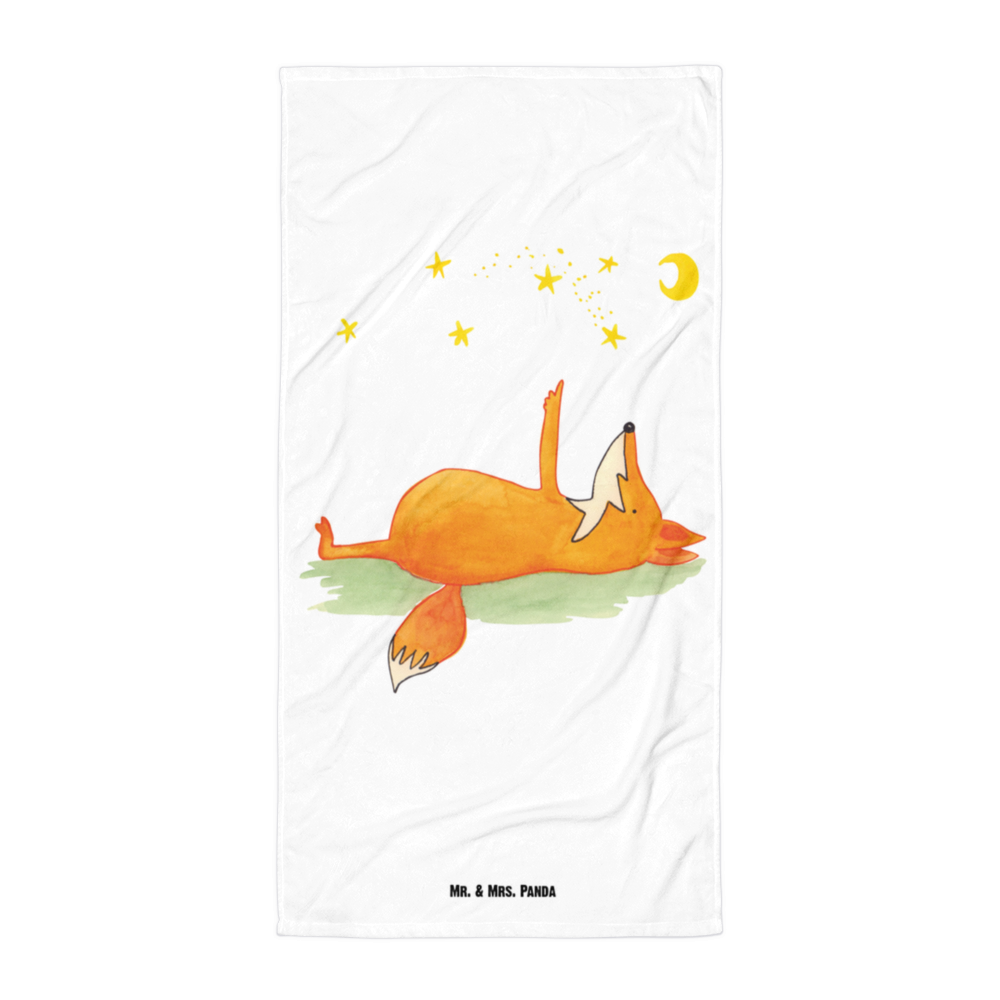 XL Badehandtuch Fuchs Sterne Handtuch, Badetuch, Duschtuch, Strandtuch, Saunatuch, Fuchs, Füchse, tröstende Worte, Spruch positiv, Spruch schön, Romantik, Always Look on the Bright Side of Life