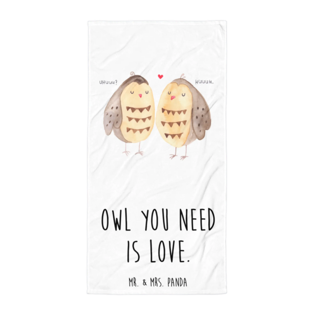 XL Badehandtuch Eulen Liebe Handtuch, Badetuch, Duschtuch, Strandtuch, Saunatuch, Eule, Eule Deko, Liebe, Hochzeit Spruch, Owl, All you need is love, Liebe Spruch, Freundin Geschenk, Freund, Wortspiel lustig