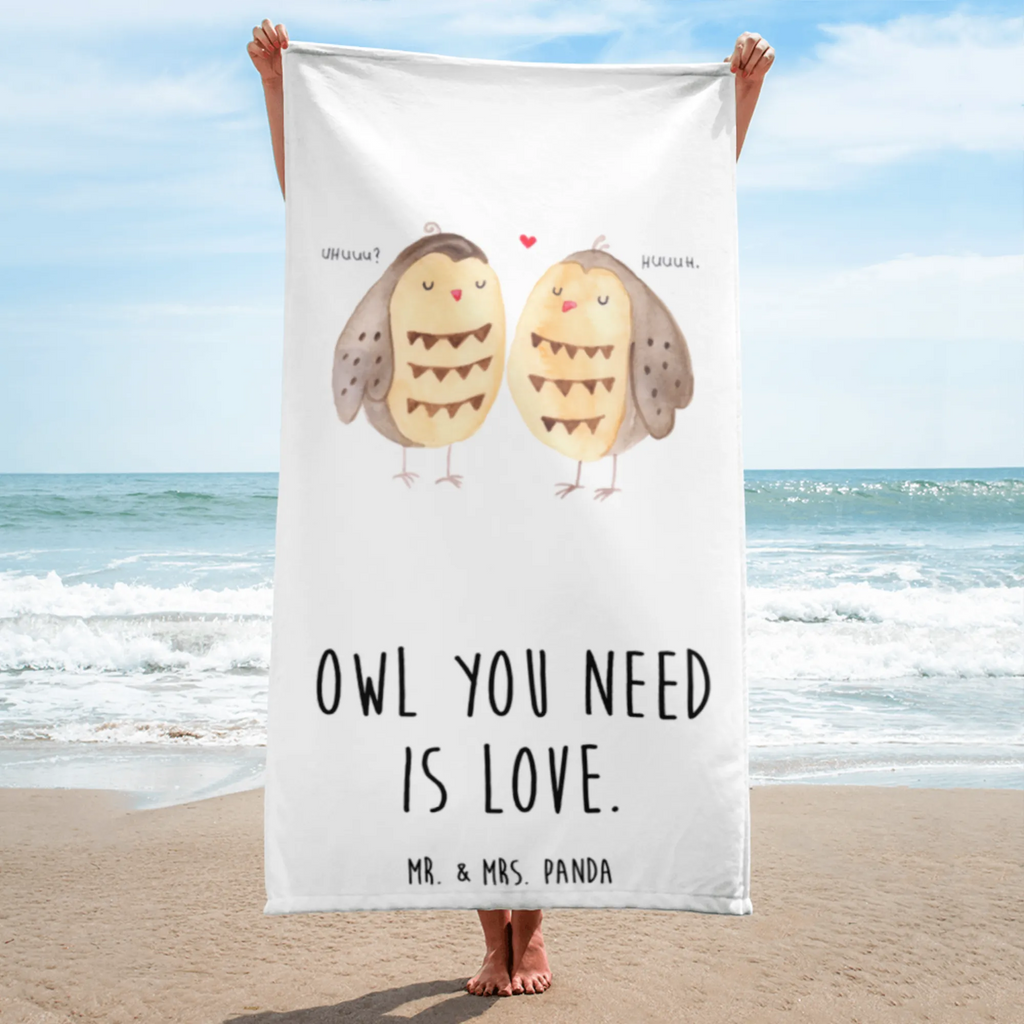 XL Badehandtuch Eulen Liebe Handtuch, Badetuch, Duschtuch, Strandtuch, Saunatuch, Eule, Eule Deko, Liebe, Hochzeit Spruch, Owl, All you need is love, Liebe Spruch, Freundin Geschenk, Freund, Wortspiel lustig