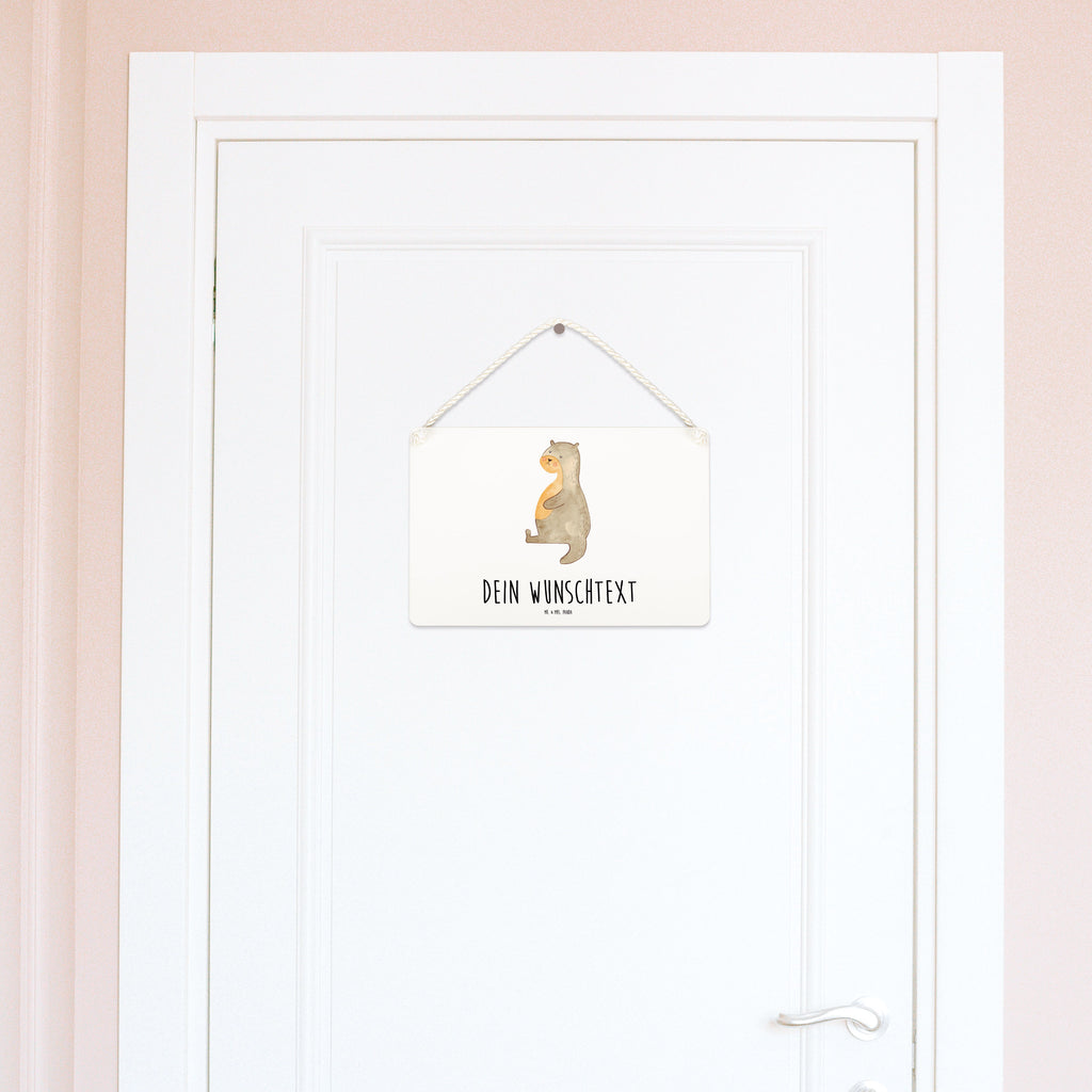 Personalisiertes Deko Schild Otter Bauch Dekoschild, Deko Schild, Schild, Tür Schild, Türschild, Holzschild, Wandschild, Wanddeko, Otter, Fischotter, Seeotter, Otter Seeotter See Otter