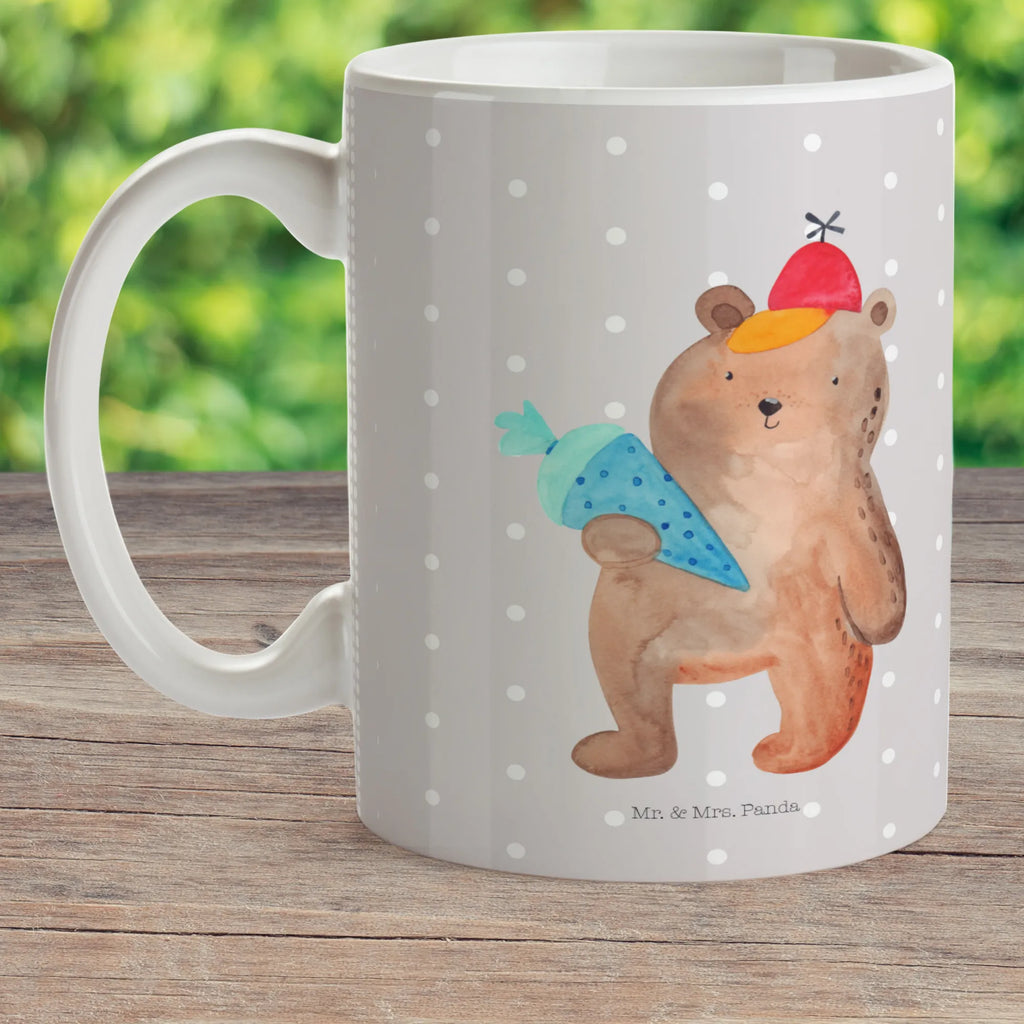 Kindertasse Bär mit Schultüte Kindertasse, Kinder Tasse, Kunststoff Tasse, Kindergarten Tasse, Trinkbecher, Camping Becher, Kaffeetasse, Kunststoffbecher, Kindergartenbecher, Outdoorgeschirr, Kunststoffgeschirr, Reisebecher, Reisetasse, Kinderbecher, Bruchfeste Tasse, Bruchsichere Tasse, Plastik Tasse, Plastiktasse, Bär, Teddy, Teddybär, Bär Motiv, Schultüte, Erster Schultag Geschenk, Einschulung Geschenk, Schule Geschenk, Grundschule, Schulanfang, Schulbeginn