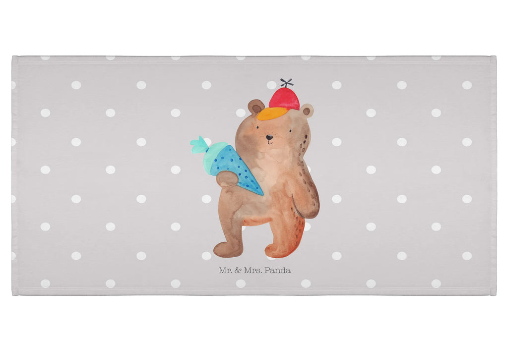 Handtuch Bär Schultüte Handtuch, Badehandtuch, Badezimmer, Handtücher, groß, Kinder, Baby, Bär, Teddy, Teddybär, Bär Motiv, Schultüte, Erster Schultag Geschenk, Einschulung Geschenk, Schule Geschenk, Grundschule, Schulanfang, Schulbeginn