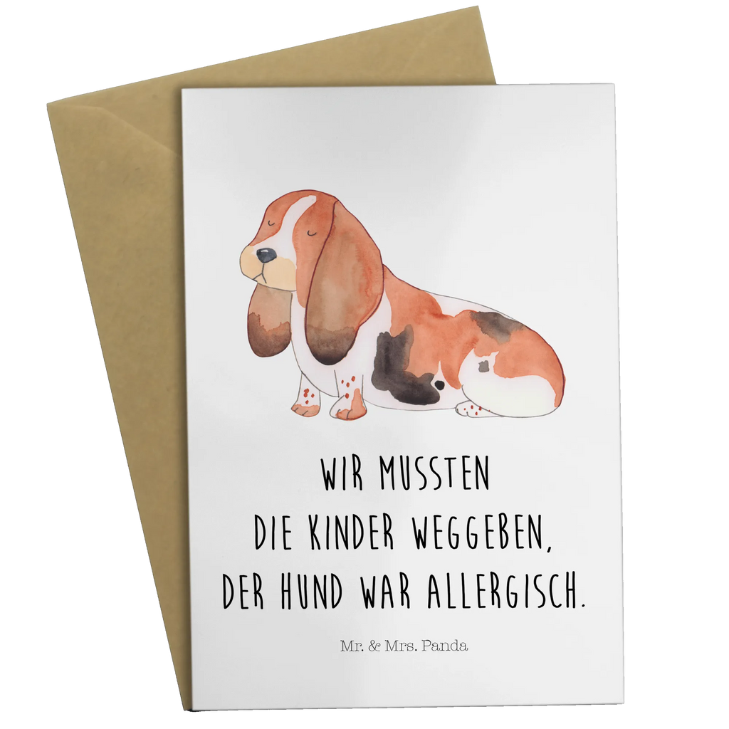 Grußkarte Hund Basset Hound Grußkarte, Klappkarte, Einladungskarte, Glückwunschkarte, Hochzeitskarte, Geburtstagskarte, Karte, Ansichtskarten, Hund, Hundemotiv, Haustier, Hunderasse, Tierliebhaber, Hundebesitzer, Sprüche, Basset Hound, Basset, Hundeliebe, kinderlos