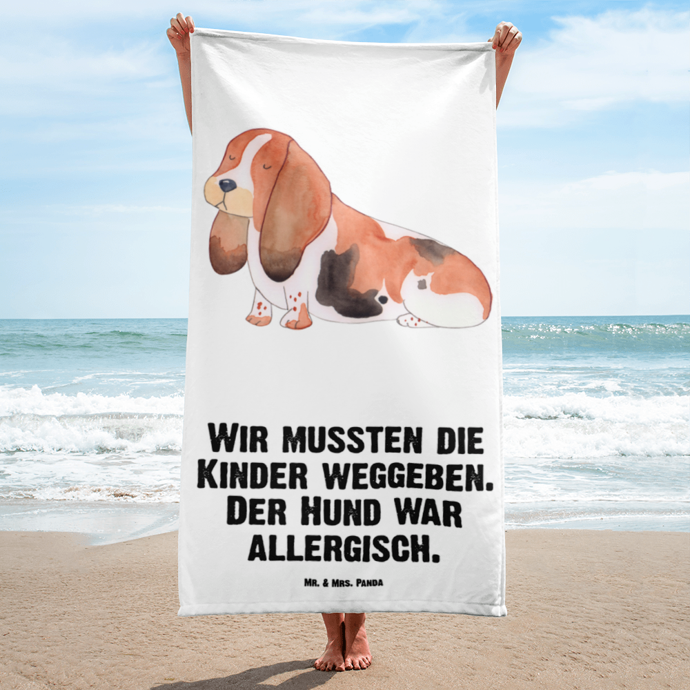 XL Badehandtuch Hund Basset Hound Handtuch, Badetuch, Duschtuch, Strandtuch, Saunatuch, Hund, Hundemotiv, Haustier, Hunderasse, Tierliebhaber, Hundebesitzer, Sprüche, Basset Hound, Basset, Hundeliebe, kinderlos