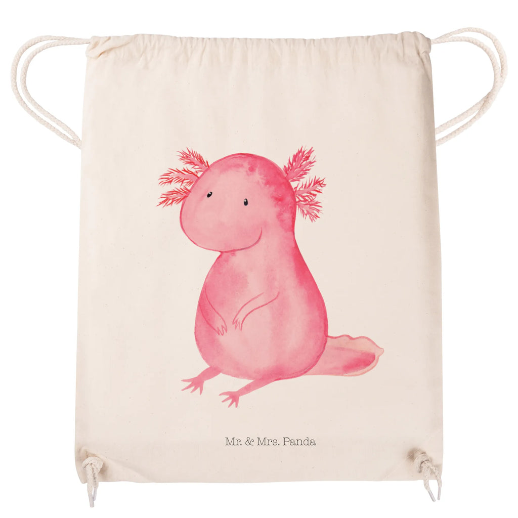 Sportbeutel Axolotl Sportbeutel, Turnbeutel, Beutel, Sporttasche, Tasche, Stoffbeutel, Sportbeutel Kinder, Gymsack, Beutel Rucksack, Kleine Sporttasche, Sportzubehör, Turnbeutel Baumwolle, Axolotl, Molch, Axolot, vergnügt, fröhlich, zufrieden, Lebensstil, Weisheit, Lebensweisheit, Liebe, Freundin