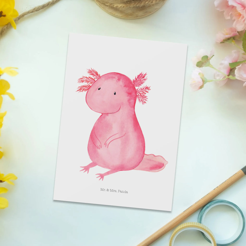 Postkarte Axolotl Postkarte, Karte, Geschenkkarte, Grußkarte, Einladung, Ansichtskarte, Geburtstagskarte, Einladungskarte, Dankeskarte, Ansichtskarten, Einladung Geburtstag, Einladungskarten Geburtstag, Axolotl, Molch, Axolot, vergnügt, fröhlich, zufrieden, Lebensstil, Weisheit, Lebensweisheit, Liebe, Freundin