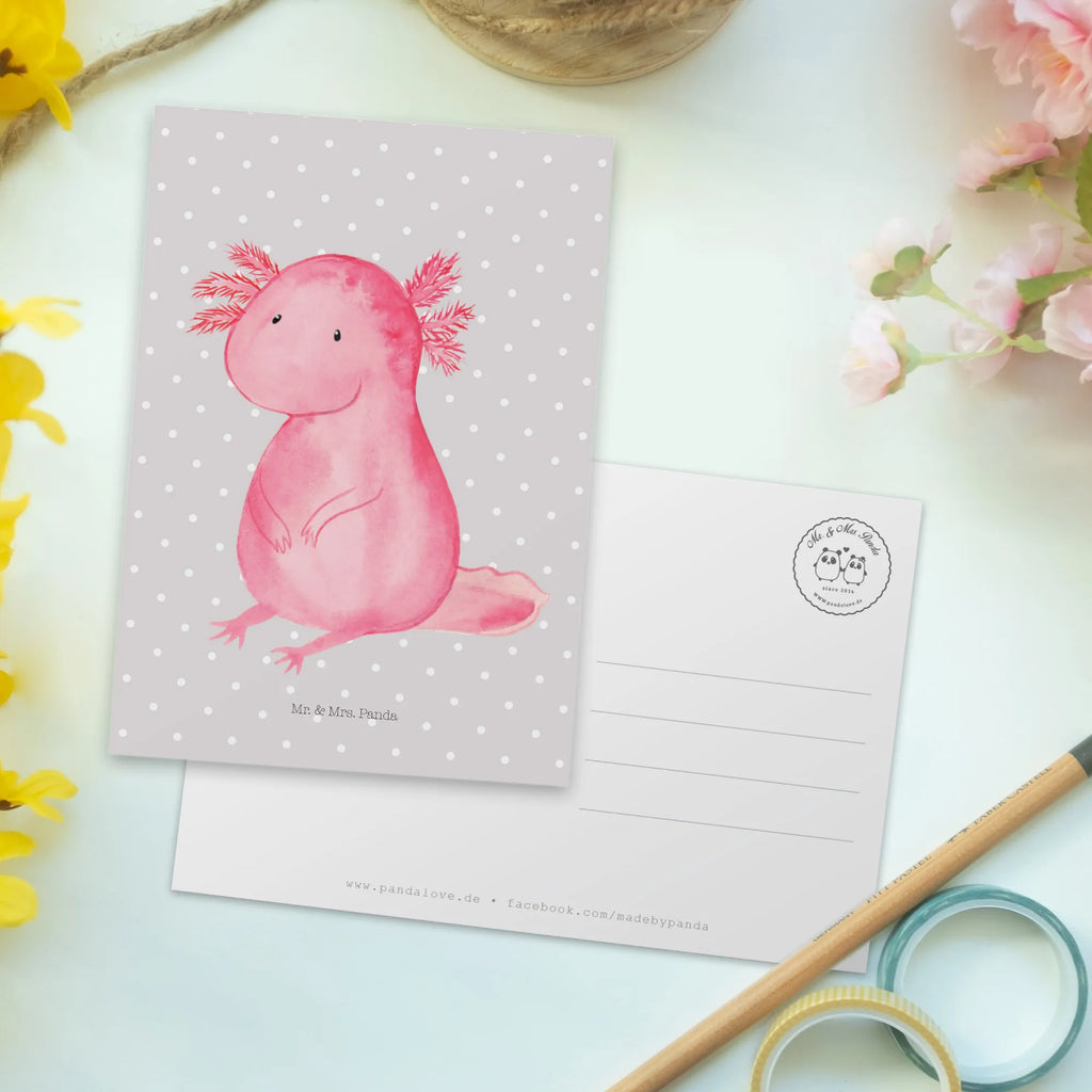 Postkarte Axolotl Postkarte, Karte, Geschenkkarte, Grußkarte, Einladung, Ansichtskarte, Geburtstagskarte, Einladungskarte, Dankeskarte, Ansichtskarten, Einladung Geburtstag, Einladungskarten Geburtstag, Axolotl, Molch, Axolot, vergnügt, fröhlich, zufrieden, Lebensstil, Weisheit, Lebensweisheit, Liebe, Freundin