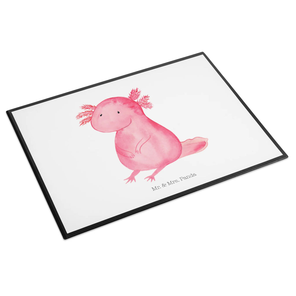 Schreibtischunterlage Axolotl Schreibunterlage, Schreibtischauflage, Bürobedarf, Büroartikel, Schreibwaren, Schreibtisch Unterlagen, Schreibtischunterlage Groß, Axolotl, Molch, Axolot, vergnügt, fröhlich, zufrieden, Lebensstil, Weisheit, Lebensweisheit, Liebe, Freundin