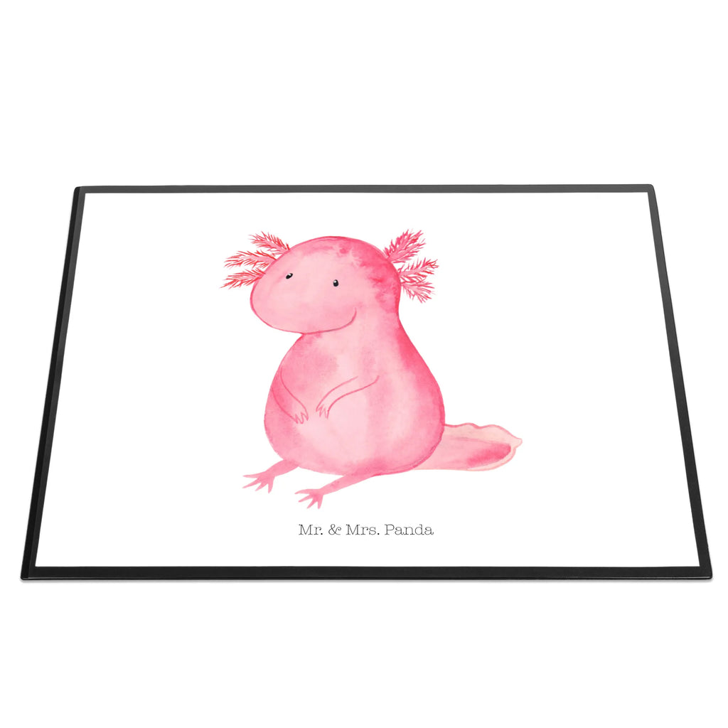 Schreibtischunterlage Axolotl Schreibunterlage, Schreibtischauflage, Bürobedarf, Büroartikel, Schreibwaren, Schreibtisch Unterlagen, Schreibtischunterlage Groß, Axolotl, Molch, Axolot, vergnügt, fröhlich, zufrieden, Lebensstil, Weisheit, Lebensweisheit, Liebe, Freundin