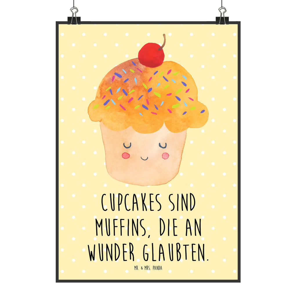 Poster Cupcake Poster, Wandposter, Bild, Wanddeko, Küchenposter, Kinderposter, Wanddeko Bild, Raumdekoration, Wanddekoration, Handgemaltes Poster, Mr. & Mrs. Panda Poster, Designposter, Kunstdruck, Posterdruck, Tiermotive, Gute Laune, lustige Sprüche, Tiere, Cupcakes, Muffin, Wunder, Küche Deko, Küche Spruch, Backen Geschenk, Geschenk Koch, Motivation Sprüche