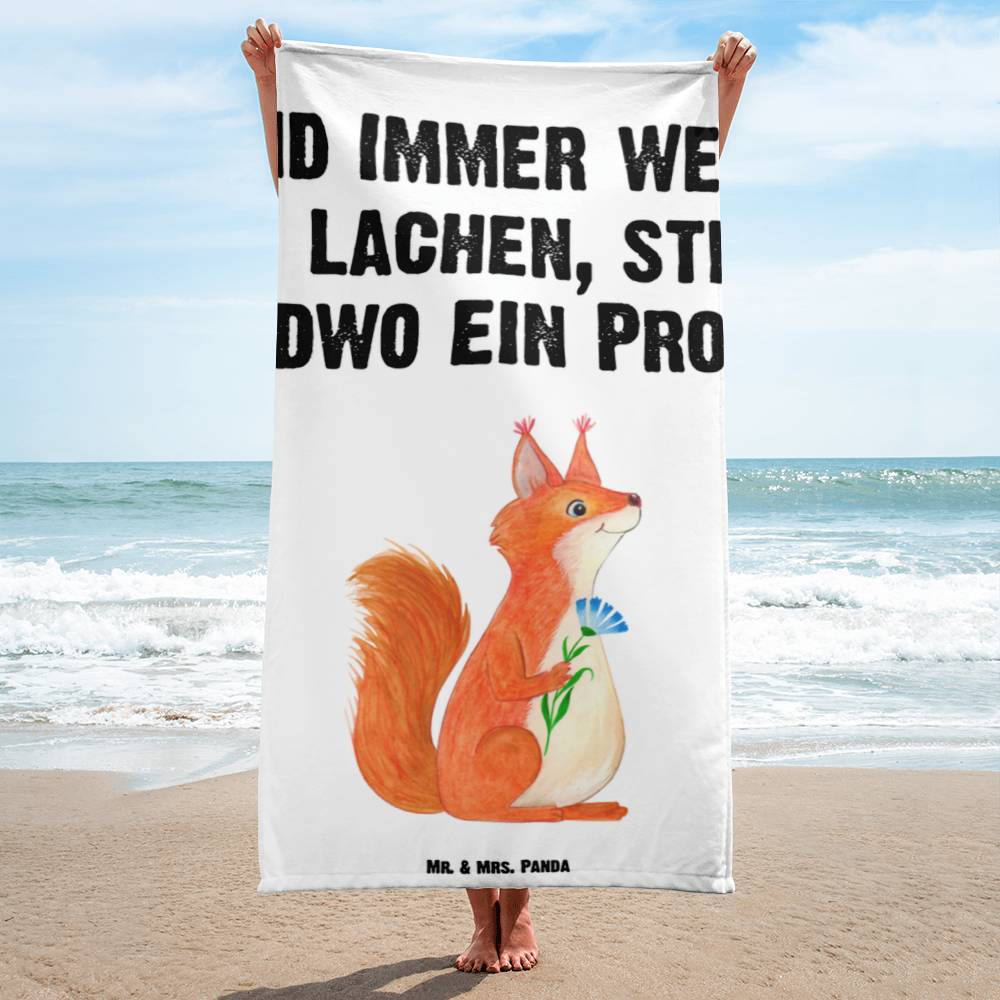 XL Badehandtuch Eichhörnchen Blume Handtuch, Badetuch, Duschtuch, Strandtuch, Saunatuch, Tiermotive, Gute Laune, lustige Sprüche, Tiere, Eichhörnchen, Eichhorn, Spruch positiv, Lachen, Spaß, Motivation Sprüche, Motivation Bilder, glücklich Spruch, Spruch Deko