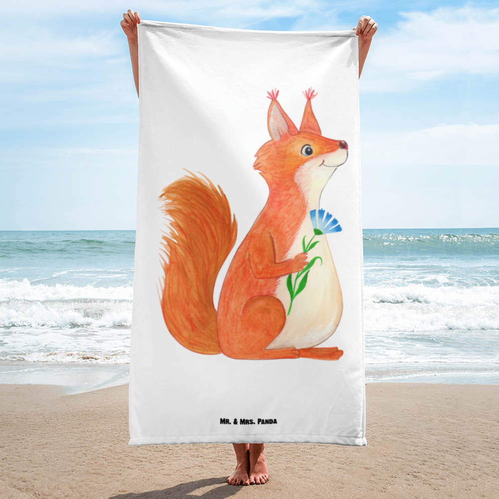 XL Badehandtuch Eichhörnchen Blume Handtuch, Badetuch, Duschtuch, Strandtuch, Saunatuch, Tiermotive, Gute Laune, lustige Sprüche, Tiere, Eichhörnchen, Eichhorn, Spruch positiv, Lachen, Spaß, Motivation Sprüche, Motivation Bilder, glücklich Spruch, Spruch Deko