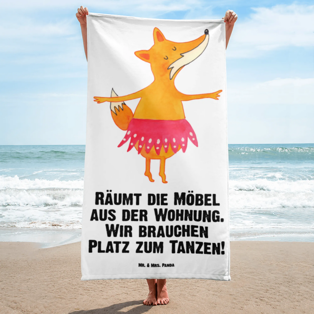 XL Badehandtuch Fuchs Ballerina Handtuch, Badetuch, Duschtuch, Strandtuch, Saunatuch, Fuchs, Fuchs Spruch, Füchse, Füchsin, Ballerina, Ballett, Tänzerin, Tanzen, Party, Einladung, Geburtstag