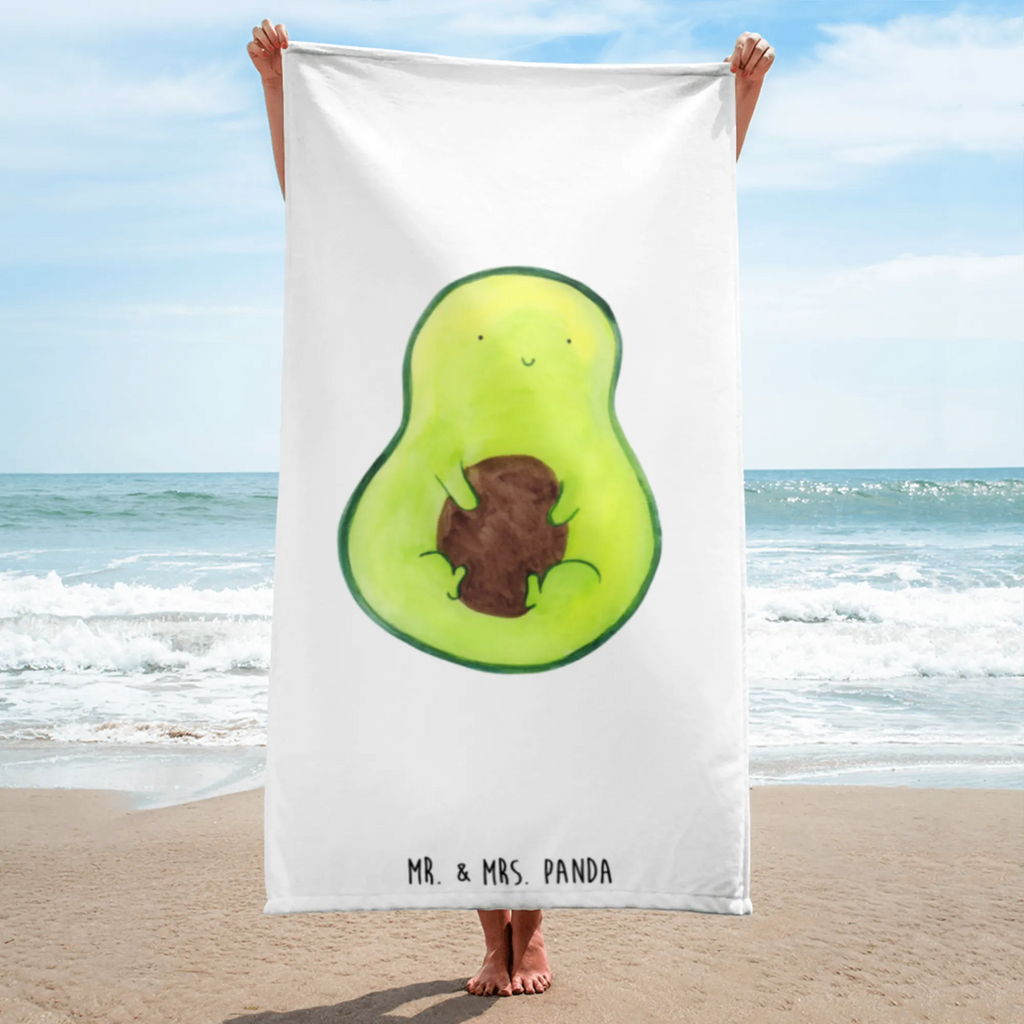 XL Badehandtuch Avocado mit Kern Handtuch, Badetuch, Duschtuch, Strandtuch, Saunatuch, Avocado, Veggie, Vegan, Gesund, Avokado, Avocadokern, Kern, Pflanze, Spruch Leben