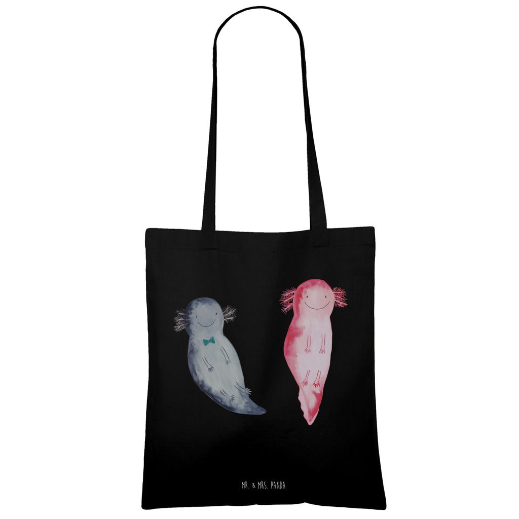 Tragetasche Axolotl Axel+Lotte Beuteltasche, Beutel, Einkaufstasche, Jutebeutel, Stoffbeutel, Tasche, Shopper, Umhängetasche, Strandtasche, Schultertasche, Stofftasche, Tragetasche, Badetasche, Jutetasche, Einkaufstüte, Laptoptasche, Axolotl, Molch, Axolot, Schwanzlurch, Lurch, Lurche, Liebe, große Liebe, Liebesbeweis, Freund, Verlobter, Ehemann, Jahrestag, Valentinstag