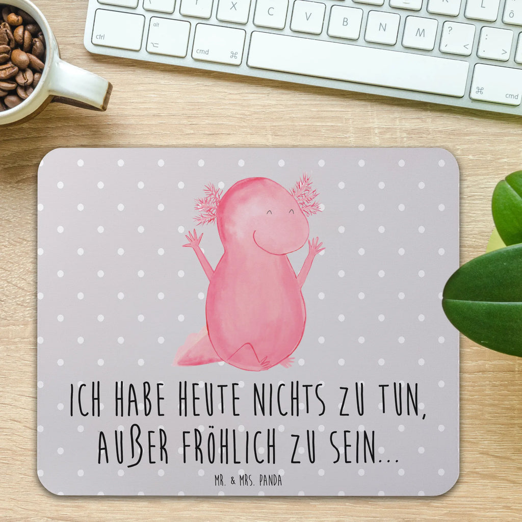 Mauspad Axolotl Hurra Mousepad, Computer zubehör, Büroausstattung, PC Zubehör, Arbeitszimmer, Mauspad, Einzigartiges Mauspad, Designer Mauspad, Mausunterlage, Mauspad Büro, Axolotl, Molch, Axolot, Schwanzlurch, Lurch, Lurche, fröhlich, Spaß, Freude, Motivation, Zufriedenheit