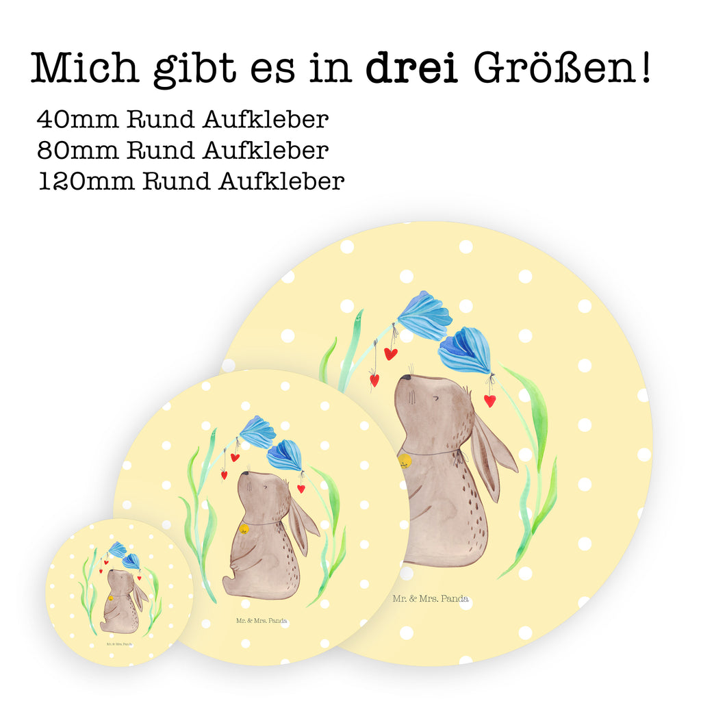 Rund Aufkleber Hase Blume Sticker, Aufkleber, Etikett, Ostern, Osterhase, Ostergeschenke, Osternest, Osterdeko, Geschenke zu Ostern, Ostern Geschenk, Ostergeschenke Kinder, Ostern Kinder, Hase, Kaninchen, Kind, Taufe, Taufgeschenk, Geburt, Schwangerschaft, erstes Kind, Kindergeburtstag, Geburtstag, Hoffnung, Träume