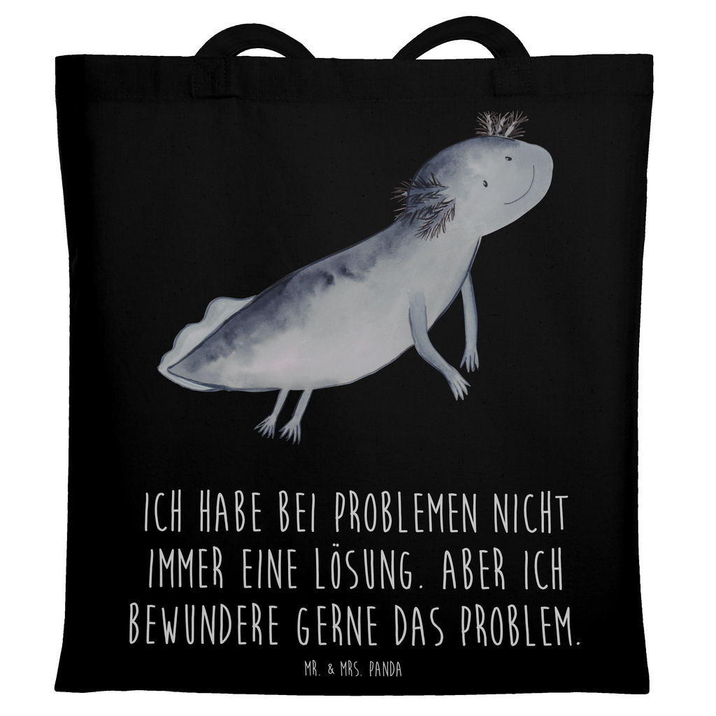 Tragetasche Axolotl schwimmt Beuteltasche, Beutel, Einkaufstasche, Jutebeutel, Stoffbeutel, Tasche, Shopper, Umhängetasche, Strandtasche, Schultertasche, Stofftasche, Tragetasche, Badetasche, Jutetasche, Einkaufstüte, Laptoptasche, Axolotl, Molch, Axolot, Schwanzlurch, Lurch, Lurche, Problem, Probleme, Lösungen, Motivation