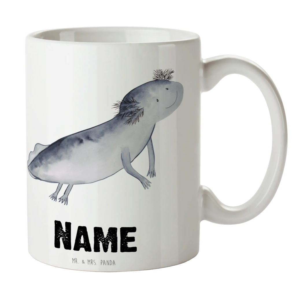 Personalisierte Tasse Axolotl Schwimmen Personalisierte Tasse, Namenstasse, Wunschname, Personalisiert, Tasse, Namen, Drucken, Tasse mit Namen, Axolotl, Molch, Axolot, Schwanzlurch, Lurch, Lurche, Problem, Probleme, Lösungen, Motivation