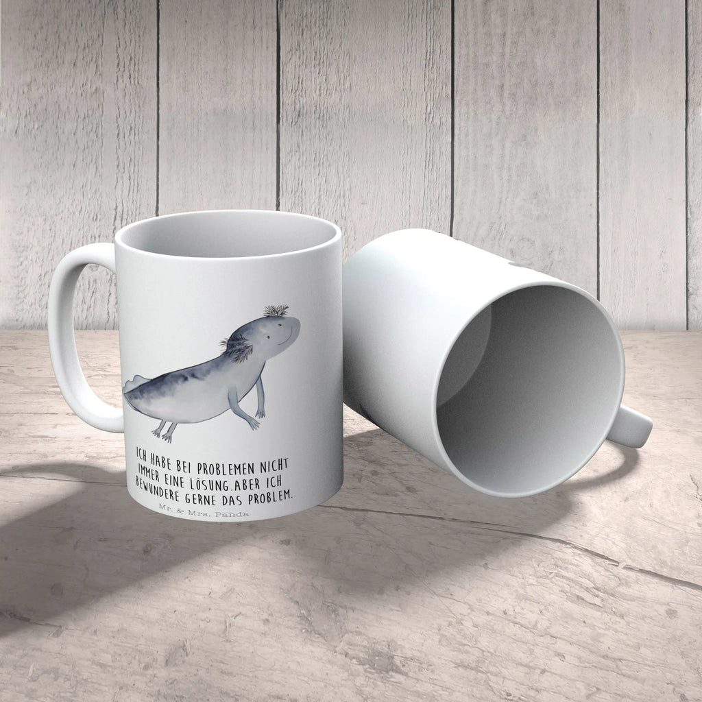 Tasse Axolotl schwimmt Tasse, Kaffeetasse, Teetasse, Becher, Kaffeebecher, Teebecher, Keramiktasse, Porzellantasse, Büro Tasse, Geschenk Tasse, Tasse Sprüche, Tasse Motive, Kaffeetassen, Tasse bedrucken, Designer Tasse, Cappuccino Tassen, Schöne Teetassen, Axolotl, Molch, Axolot, Schwanzlurch, Lurch, Lurche, Problem, Probleme, Lösungen, Motivation