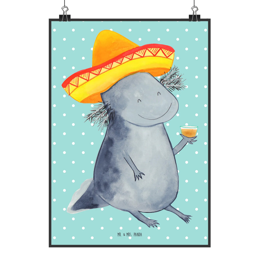 Poster Axolotl Tequila Poster, Wandposter, Bild, Wanddeko, Küchenposter, Kinderposter, Wanddeko Bild, Raumdekoration, Wanddekoration, Handgemaltes Poster, Mr. & Mrs. Panda Poster, Designposter, Kunstdruck, Posterdruck, Axolotl, Molch, Mexico, Mexiko, Sombrero, Zitrone, Tequila, Motivation, Spruch, Schwanzlurch, Lurch, Lurche, Axolot, Feuerdrache, Feuersalamander