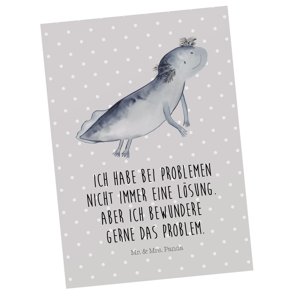 Postkarte Axolotl Schwimmen Postkarte, Karte, Geschenkkarte, Grußkarte, Einladung, Ansichtskarte, Geburtstagskarte, Einladungskarte, Dankeskarte, Ansichtskarten, Einladung Geburtstag, Einladungskarten Geburtstag, Axolotl, Molch, Axolot, Schwanzlurch, Lurch, Lurche, Problem, Probleme, Lösungen, Motivation