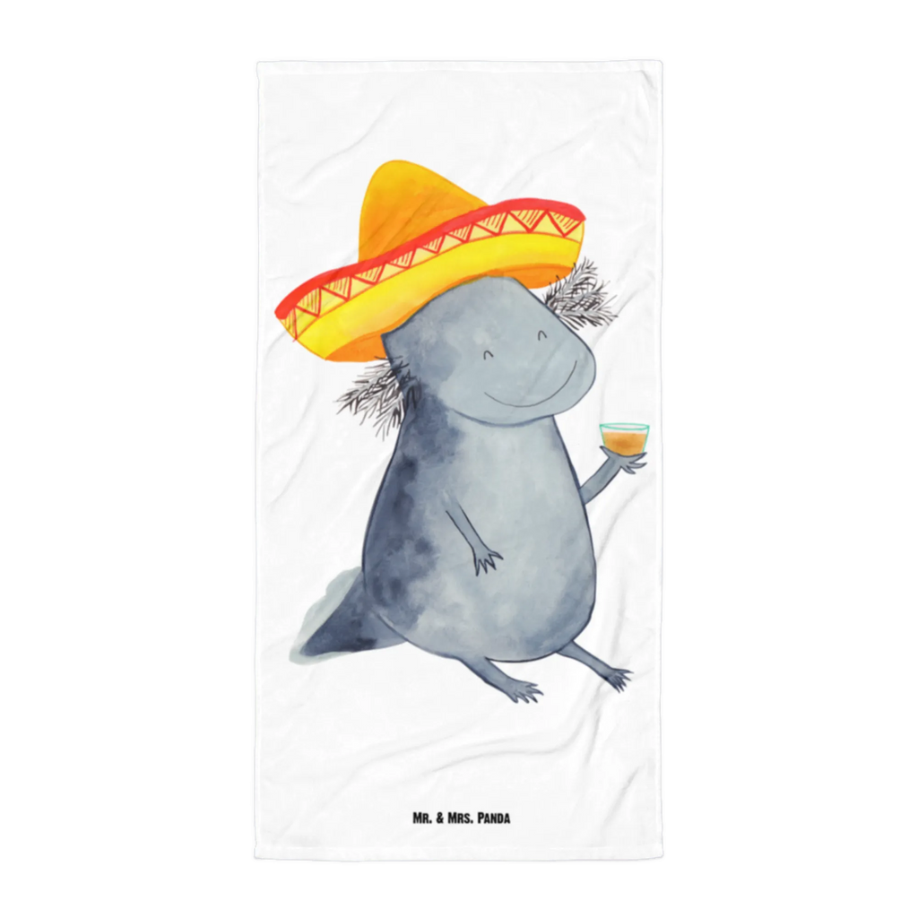 XL Badehandtuch Axolotl Tequila Handtuch, Badetuch, Duschtuch, Strandtuch, Saunatuch, Axolotl, Molch, Mexico, Mexiko, Sombrero, Zitrone, Tequila, Motivation, Spruch, Schwanzlurch, Lurch, Lurche, Axolot, Feuerdrache, Feuersalamander