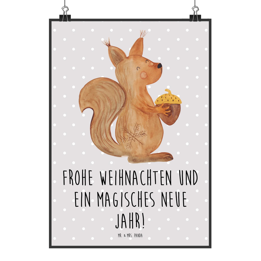 Poster Eichhörnchen Weihnachten Poster, Wandposter, Bild, Wanddeko, Küchenposter, Kinderposter, Wanddeko Bild, Raumdekoration, Wanddekoration, Handgemaltes Poster, Mr. & Mrs. Panda Poster, Designposter, Kunstdruck, Posterdruck, Winter, Weihnachten, Weihnachtsdeko, Nikolaus, Advent, Heiligabend, Wintermotiv, Frohe Weihnachten, Frohes neues Jahr, Guten Rutsch, Weihnachtsmotiv, Weihnachtsgruß, Neujahr, Vogel