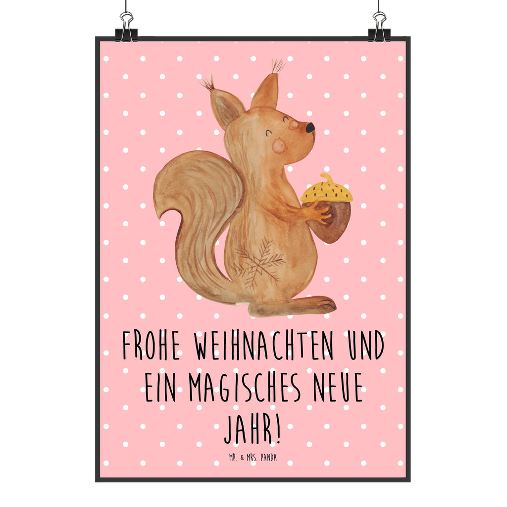 Poster Eichhörnchen Weihnachten Poster, Wandposter, Bild, Wanddeko, Küchenposter, Kinderposter, Wanddeko Bild, Raumdekoration, Wanddekoration, Handgemaltes Poster, Mr. & Mrs. Panda Poster, Designposter, Kunstdruck, Posterdruck, Winter, Weihnachten, Weihnachtsdeko, Nikolaus, Advent, Heiligabend, Wintermotiv, Frohe Weihnachten, Frohes neues Jahr, Guten Rutsch, Weihnachtsmotiv, Weihnachtsgruß, Neujahr, Vogel