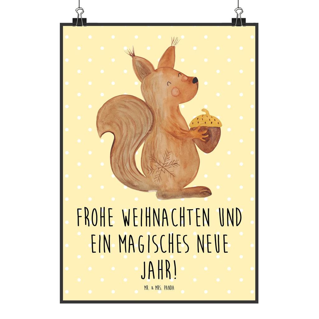 Poster Eichhörnchen Weihnachten Poster, Wandposter, Bild, Wanddeko, Küchenposter, Kinderposter, Wanddeko Bild, Raumdekoration, Wanddekoration, Handgemaltes Poster, Mr. & Mrs. Panda Poster, Designposter, Kunstdruck, Posterdruck, Winter, Weihnachten, Weihnachtsdeko, Nikolaus, Advent, Heiligabend, Wintermotiv, Frohe Weihnachten, Frohes neues Jahr, Guten Rutsch, Weihnachtsmotiv, Weihnachtsgruß, Neujahr, Vogel