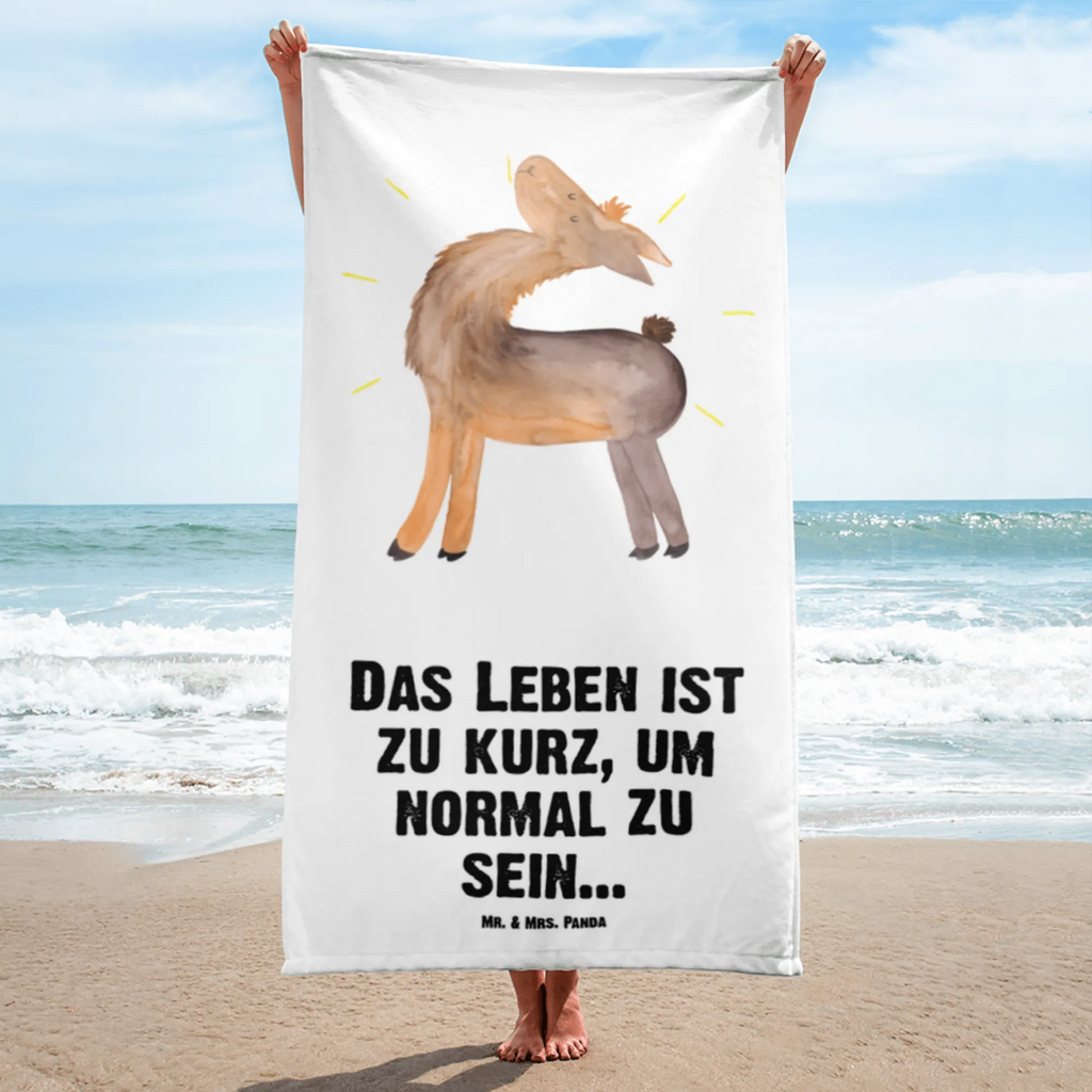 XL Badehandtuch Lama stolz Handtuch, Badetuch, Duschtuch, Strandtuch, Saunatuch, Lama, Alpaka, Lamas, Außenseiter, Anders, Neustart, stolz, Hippie, Freundin, Freundinnen, beste Freundin, Kumpel, Familie, Family