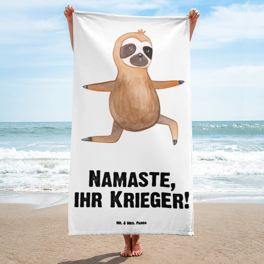 XL Badehandtuch Faultier Yoga Handtuch, Badetuch, Duschtuch, Strandtuch, Saunatuch, Faultier, Faultier Geschenk, Faultier Deko, Faultiere, faul, Lieblingstier, Yoga, Namaste, Krieger, Yogaübungen, Meditation, Atmung, Gelassenheit, Entspannung