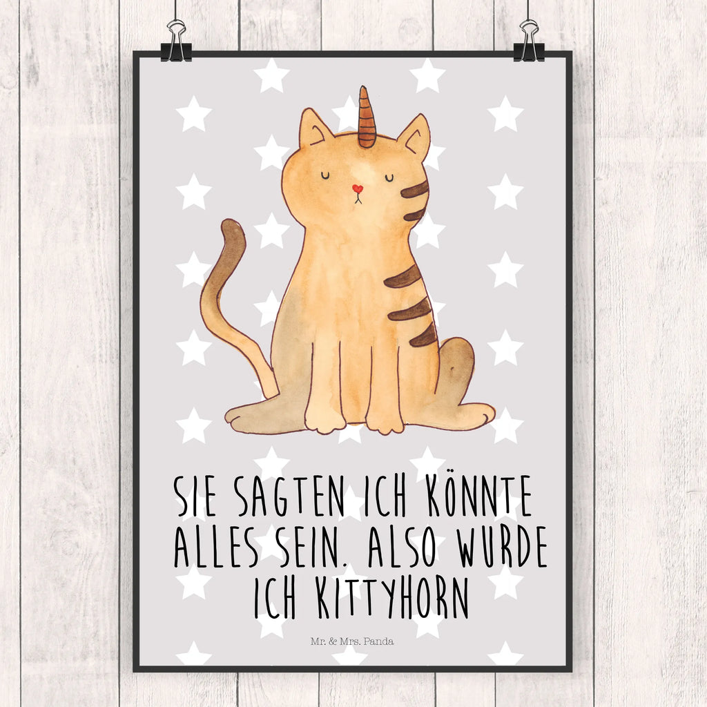 Poster Einhorn Katze Poster, Wandposter, Bild, Wanddeko, Küchenposter, Kinderposter, Wanddeko Bild, Raumdekoration, Wanddekoration, Handgemaltes Poster, Mr. & Mrs. Panda Poster, Designposter, Kunstdruck, Posterdruck, Einhorn, Einhörner, Einhorn Deko, Pegasus, Unicorn, Katzer, Mieze, Regenbogen, Glitzer, Einhornpower, Erwachsenwerden, Katze, Katzenhorn, Einhornkatze, Kittyhorn