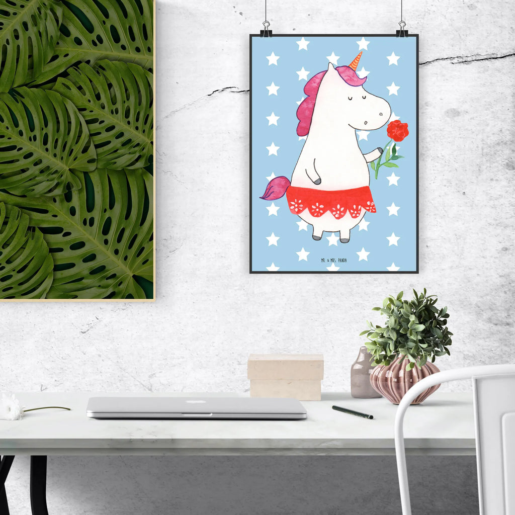 Poster Einhorn Dame Poster, Wandposter, Bild, Wanddeko, Küchenposter, Kinderposter, Wanddeko Bild, Raumdekoration, Wanddekoration, Handgemaltes Poster, Mr. & Mrs. Panda Poster, Designposter, Kunstdruck, Posterdruck, Einhorn, Einhörner, Einhorn Deko, Pegasus, Unicorn, Dame, Lady, feine Dame, Freundin, Frau, Bachelor, Bachelorette, Abfuhr, Schluss machen, Trennung