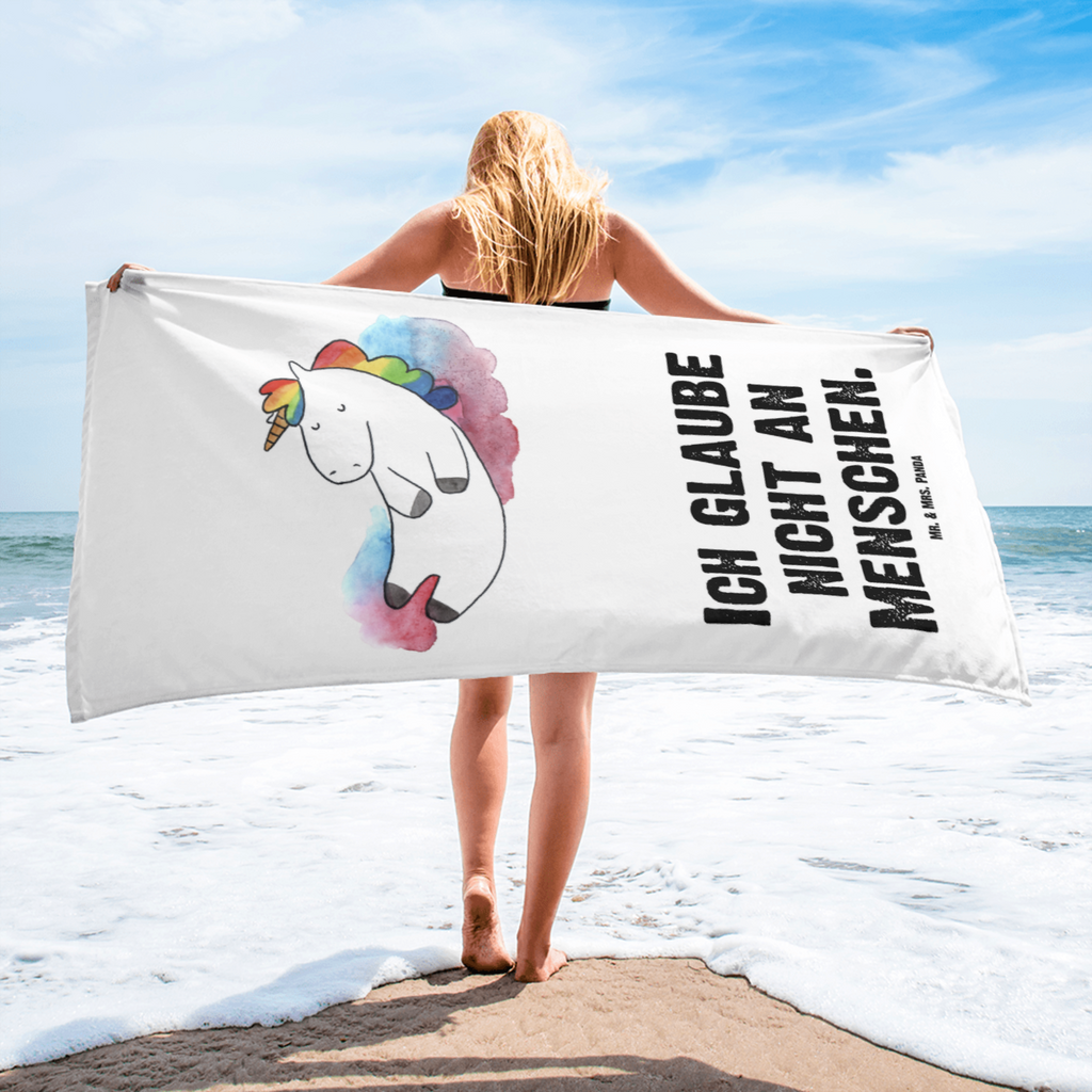 XL Badehandtuch Einhorn Wolke 7 Handtuch, Badetuch, Duschtuch, Strandtuch, Saunatuch, Einhorn, Einhörner, Einhorn Deko, Pegasus, Unicorn, verliebt, Menschen, witzig, lustig, Geschenk, Glaube, Realität, Lächeln