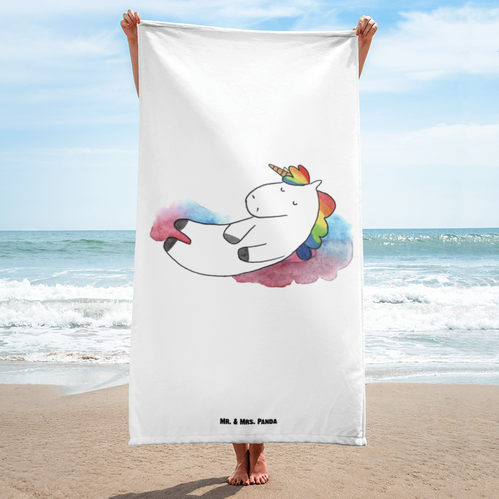 XL Badehandtuch Einhorn Wolke 7 Handtuch, Badetuch, Duschtuch, Strandtuch, Saunatuch, Einhorn, Einhörner, Einhorn Deko, Pegasus, Unicorn, verliebt, Menschen, witzig, lustig, Geschenk, Glaube, Realität, Lächeln