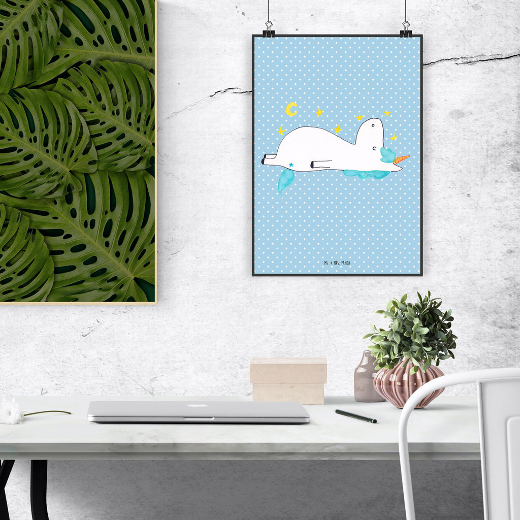 Poster Einhorn Sternenhimmel Poster, Wandposter, Bild, Wanddeko, Küchenposter, Kinderposter, Wanddeko Bild, Raumdekoration, Wanddekoration, Handgemaltes Poster, Mr. & Mrs. Panda Poster, Designposter, Kunstdruck, Posterdruck, Einhorn, Einhörner, Einhorn Deko, Unicorn, Sterne, Dachschaden, Verrückt, Sternenhimmel