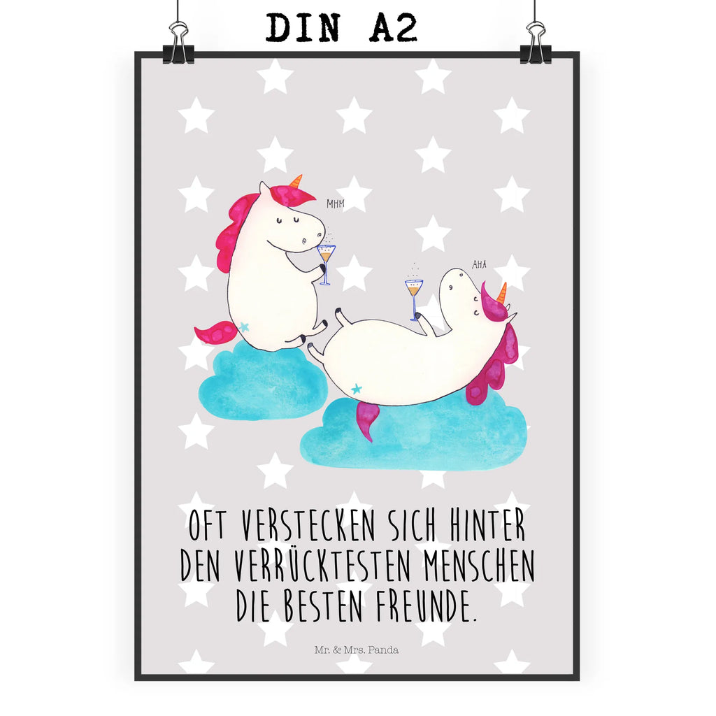 Poster Einhorn Sekt Poster, Wandposter, Bild, Wanddeko, Küchenposter, Kinderposter, Wanddeko Bild, Raumdekoration, Wanddekoration, Handgemaltes Poster, Mr. & Mrs. Panda Poster, Designposter, Kunstdruck, Posterdruck, Einhorn, Einhörner, Einhorn Deko, Unicorn, Freundinnen, Freundin, BFF, Sekt, Mädelsabend, Spaß, Party, Korken, Anstoßen, Beste