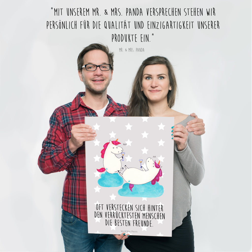 Poster Einhorn Sekt Poster, Wandposter, Bild, Wanddeko, Küchenposter, Kinderposter, Wanddeko Bild, Raumdekoration, Wanddekoration, Handgemaltes Poster, Mr. & Mrs. Panda Poster, Designposter, Kunstdruck, Posterdruck, Einhorn, Einhörner, Einhorn Deko, Pegasus, Unicorn, Freundinnen, Freundin, BFF, Sekt, Mädelsabend, Spaß, Party, Korken, Anstoßen, Beste