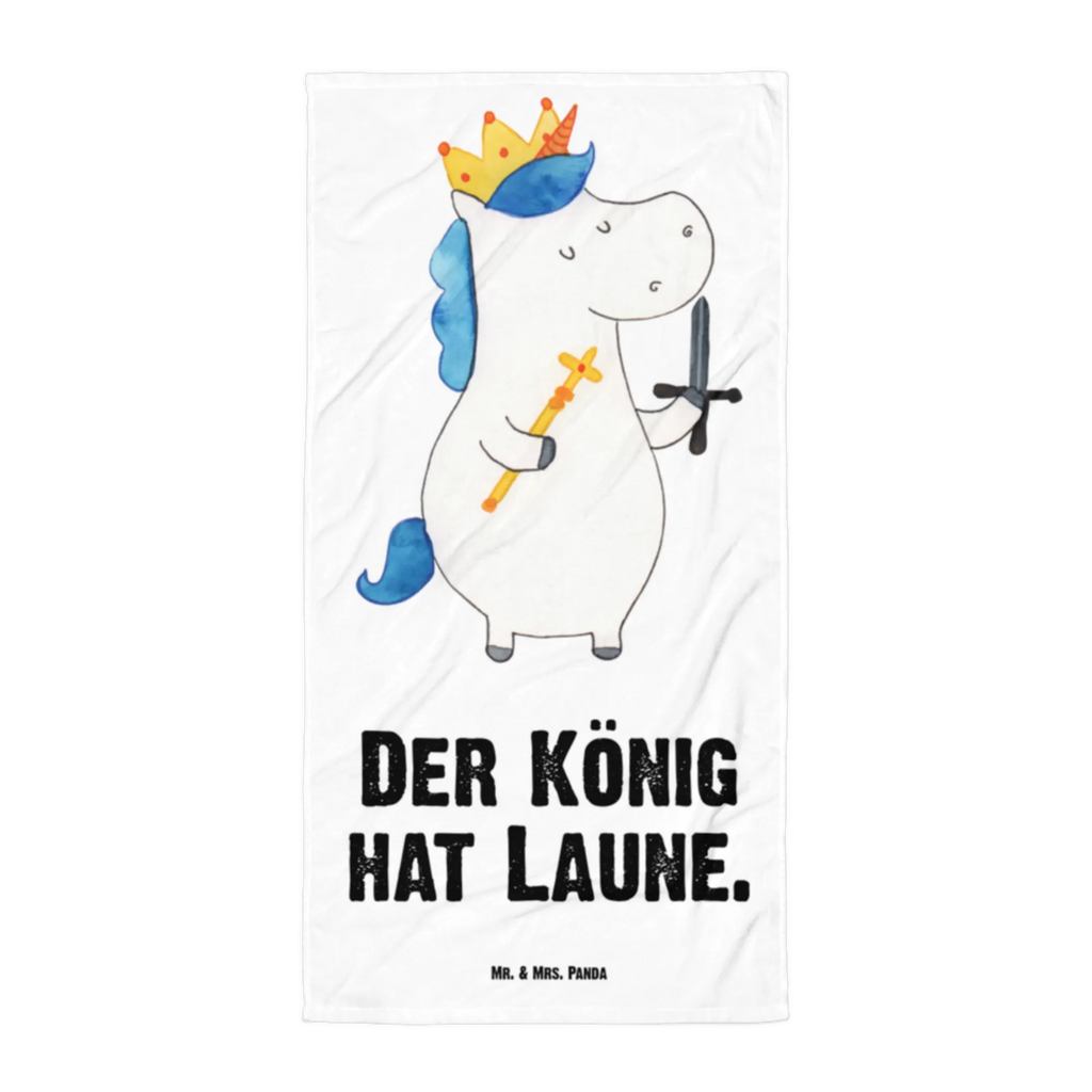 XL Badehandtuch Einhorn König mit Schwert Handtuch, Badetuch, Duschtuch, Strandtuch, Saunatuch, Einhorn, Einhörner, Einhorn Deko, Pegasus, Unicorn, König, Ritter, Mittelalter