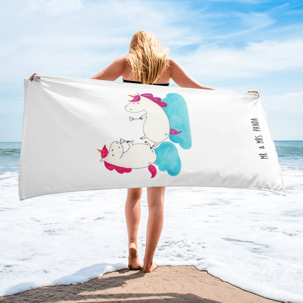 XL Badehandtuch Einhörner Sekt Handtuch, Badetuch, Duschtuch, Strandtuch, Saunatuch, Einhorn, Einhörner, Einhorn Deko, Pegasus, Unicorn, Freundinnen, Freundin, BFF, Sekt, Mädelsabend, Spaß, Party, Korken, Anstoßen, Beste